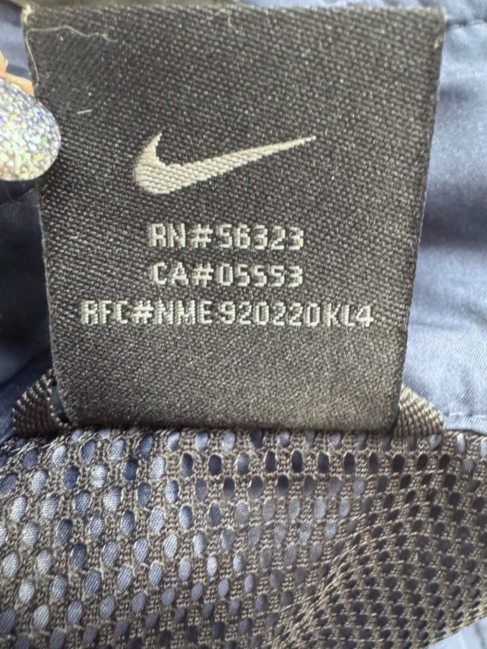VINTAGE Y2K NAVY NIKE CLIMA-FIT FULL ZIP TRACK JACKET W REFLECTIVE ACCENTS